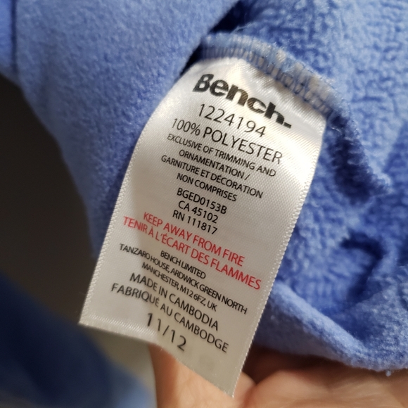 Bench Girls Funnel Microfleece Zip Up Wrap Neck size 11/12 - Picture 7 of 9